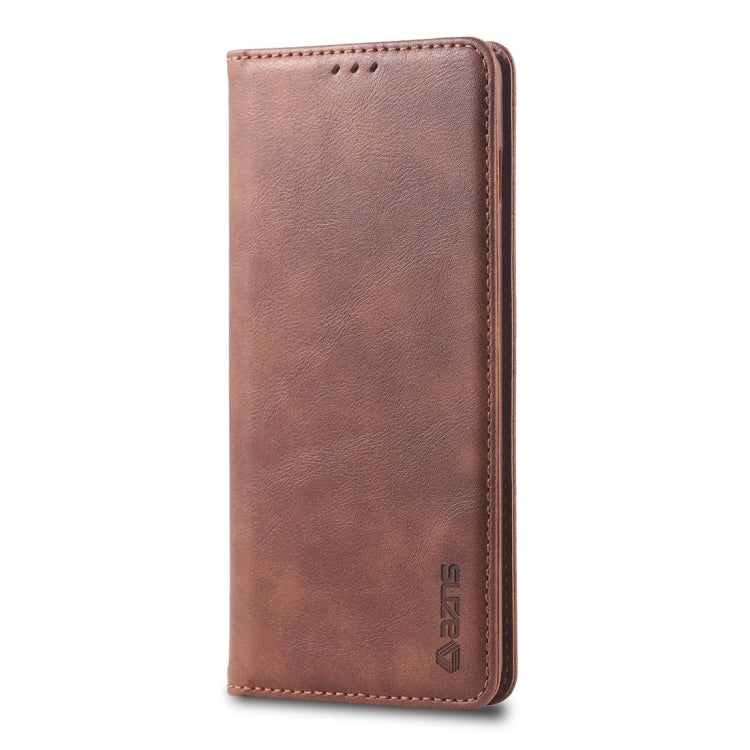 For Galaxy S10e AZNS Retro Texture Magnetic Horizontal Flip PU Leather Case with Holder & Card Slots & Photo Frame