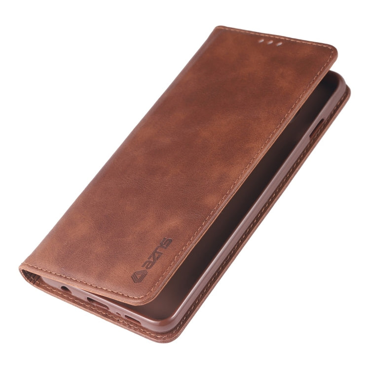 For Galaxy S10e AZNS Retro Texture Magnetic Horizontal Flip PU Leather Case with Holder & Card Slots & Photo Frame