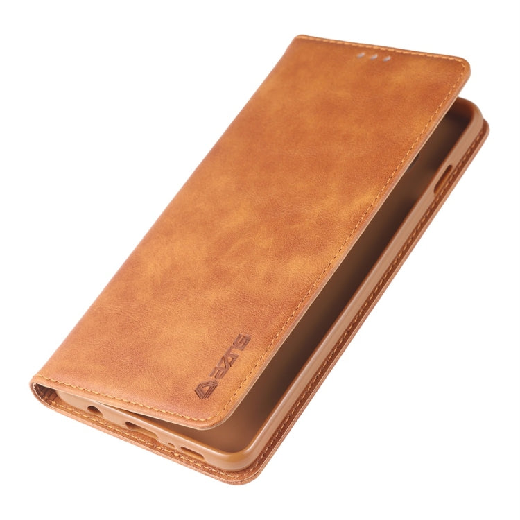 For Galaxy S10e AZNS Retro Texture Magnetic Horizontal Flip PU Leather Case with Holder & Card Slots & Photo Frame