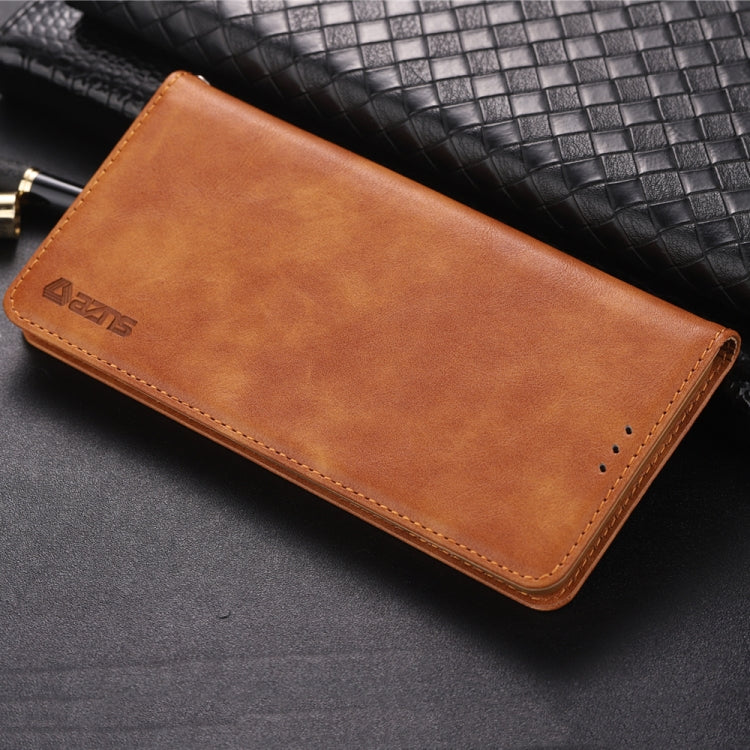 For Galaxy S10e AZNS Retro Texture Magnetic Horizontal Flip PU Leather Case with Holder & Card Slots & Photo Frame