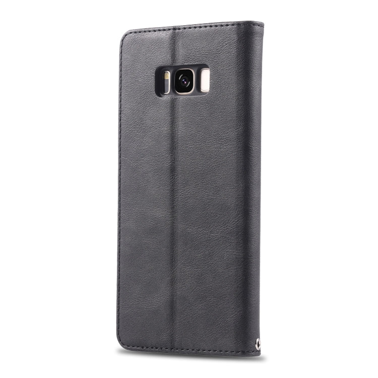For Galaxy S8 Plus AZNS Retro Texture Magnetic Horizontal Flip PU Leather Case with Holder & Card Slots & Photo Frame