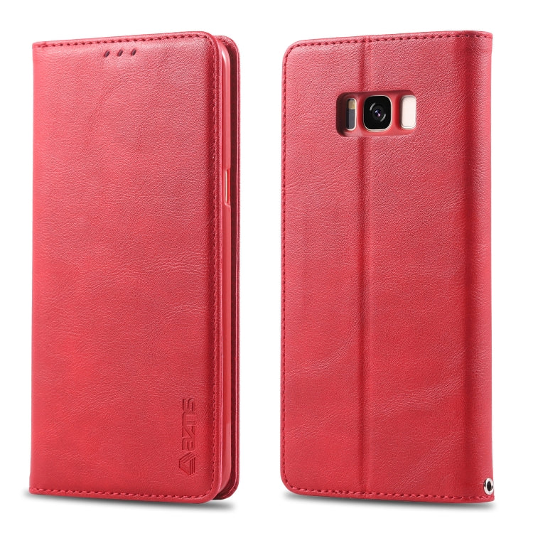 For Galaxy S8 Plus AZNS Retro Texture Magnetic Horizontal Flip PU Leather Case with Holder & Card Slots & Photo Frame