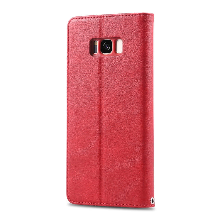 For Galaxy S8 Plus AZNS Retro Texture Magnetic Horizontal Flip PU Leather Case with Holder & Card Slots & Photo Frame