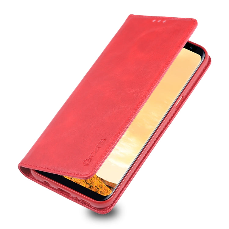 For Galaxy S8 Plus AZNS Retro Texture Magnetic Horizontal Flip PU Leather Case with Holder & Card Slots & Photo Frame