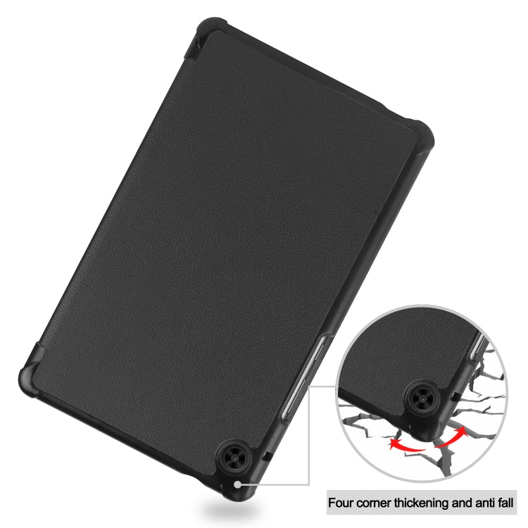 For Huawei Honor X7 / MatePad T8 Custer Painted TPU Smart Tablet Leather Case with Tri-Fold Bracket