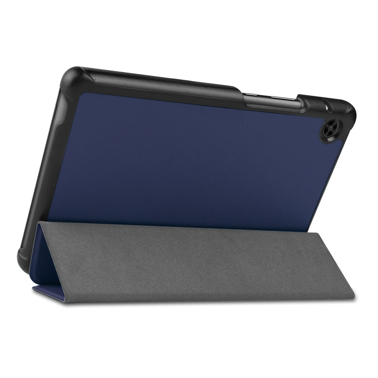 For Huawei Honor X7 / MatePad T8 Custer Painted TPU Smart Tablet Leather Case with Tri-Fold Bracket