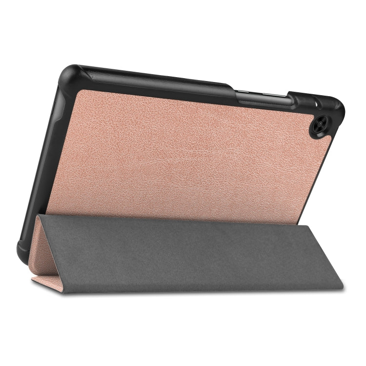 For Huawei Honor X7 / MatePad T8 Custer Painted TPU Smart Tablet Leather Case with Tri-Fold Bracket