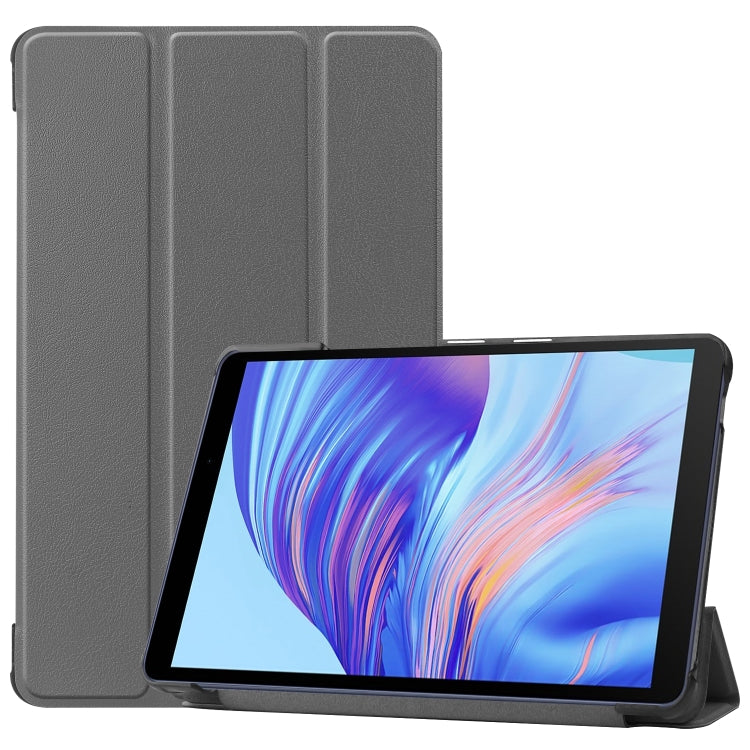 For Huawei Honor X7 / MatePad T8 Custer Painted TPU Smart Tablet Leather Case with Tri-Fold Bracket