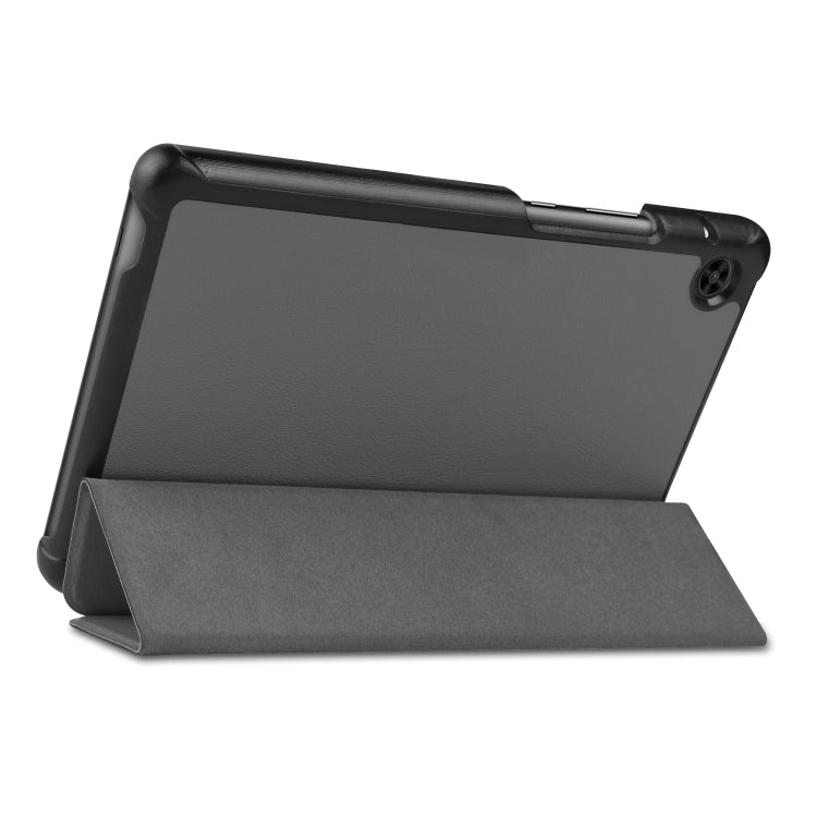 For Huawei Honor X7 / MatePad T8 Custer Painted TPU Smart Tablet Leather Case with Tri-Fold Bracket