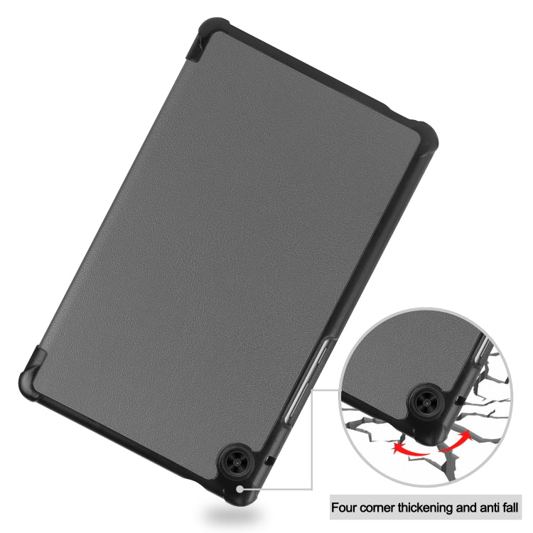 For Huawei Honor X7 / MatePad T8 Custer Painted TPU Smart Tablet Leather Case with Tri-Fold Bracket