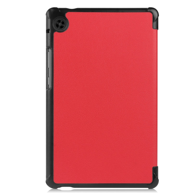 For Huawei Honor X7 / MatePad T8 Custer Painted TPU Smart Tablet Leather Case with Tri-Fold Bracket
