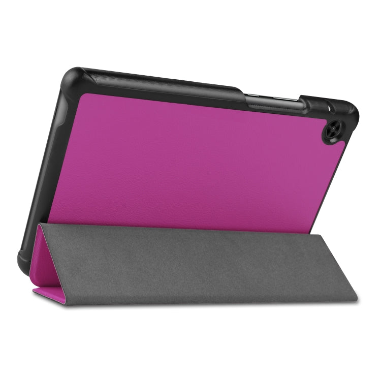For Huawei Honor X7 / MatePad T8 Custer Painted TPU Smart Tablet Leather Case with Tri-Fold Bracket