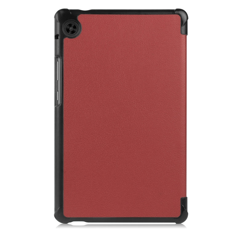 For Huawei Honor X7 / MatePad T8 Custer Painted TPU Smart Tablet Leather Case with Tri-Fold Bracket