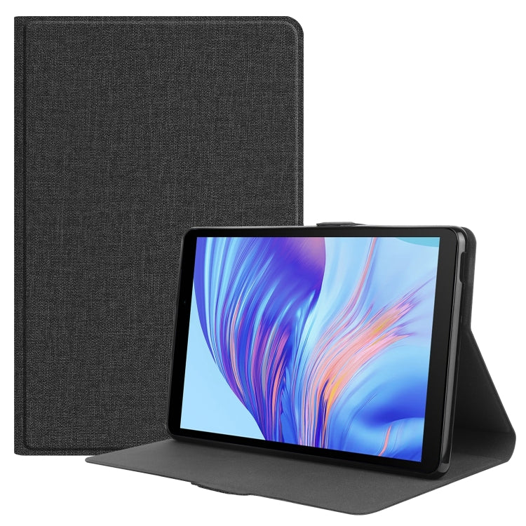 For Huawei Honor X7 / MatePad T8 Fabric Texture Horizontal Flip TPU Leather Case with Holder