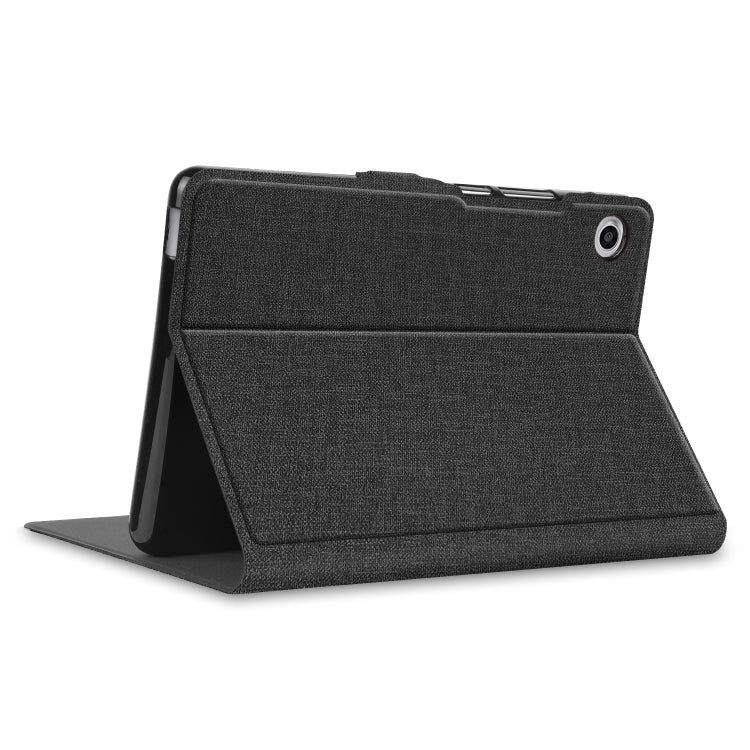 For Huawei Honor X7 / MatePad T8 Fabric Texture Horizontal Flip TPU Leather Case with Holder
