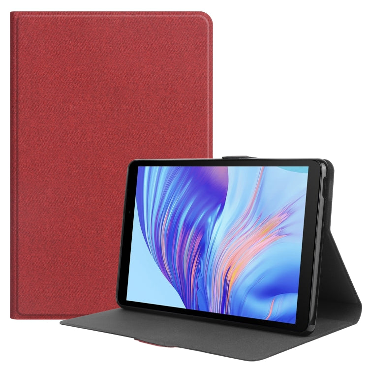 For Huawei Honor X7 / MatePad T8 Fabric Texture Horizontal Flip TPU Leather Case with Holder