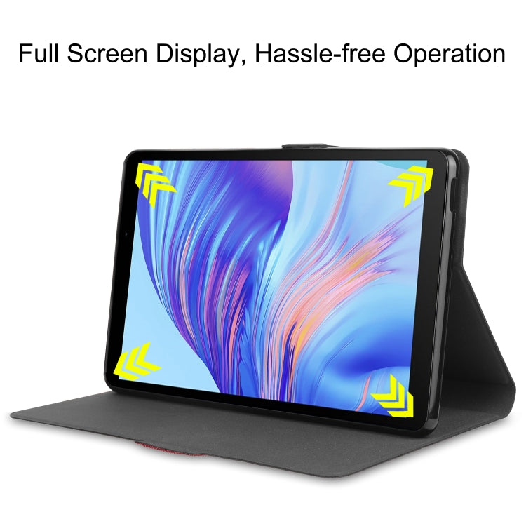 For Huawei Honor X7 / MatePad T8 Fabric Texture Horizontal Flip TPU Leather Case with Holder