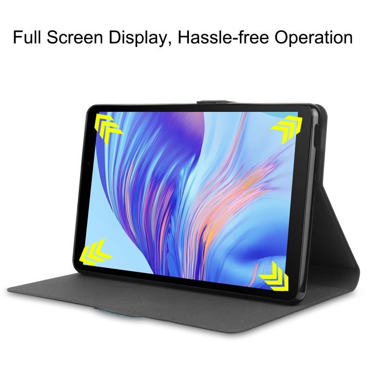For Huawei Honor X7 / MatePad T8 Fabric Texture Horizontal Flip TPU Leather Case with Holder