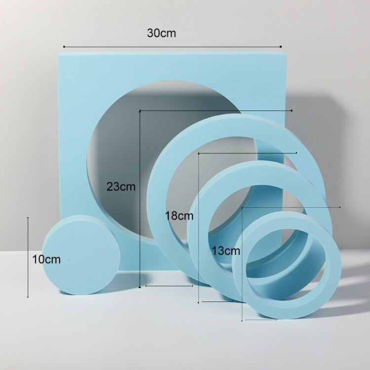 Round Combo Kits Geometric Cube Solid Color Photography Photo Background Table Shooting Foam Props