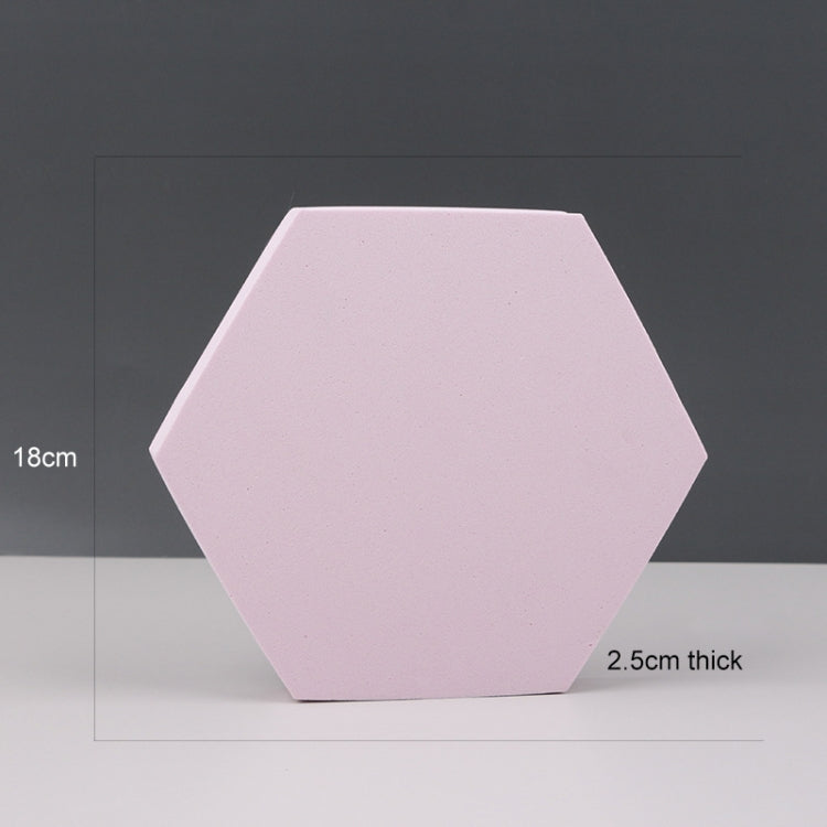 18 x 2cm Hexagon Geometric Cube Solid Color Photography Photo Background Table Shooting Foam Props