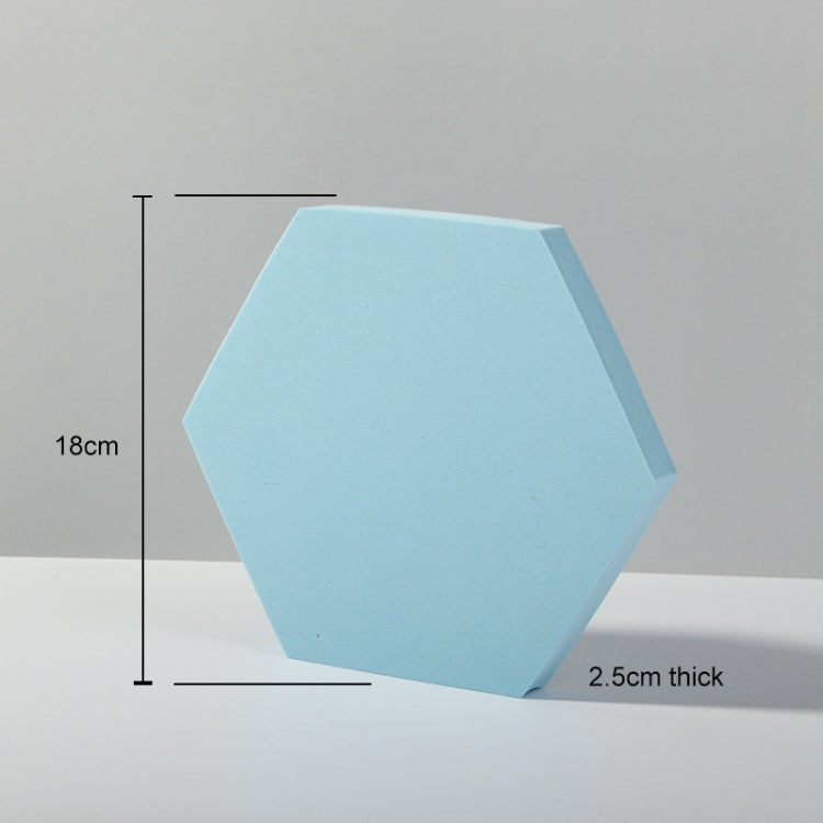 18 x 2cm Hexagon Geometric Cube Solid Color Photography Photo Background Table Shooting Foam Props