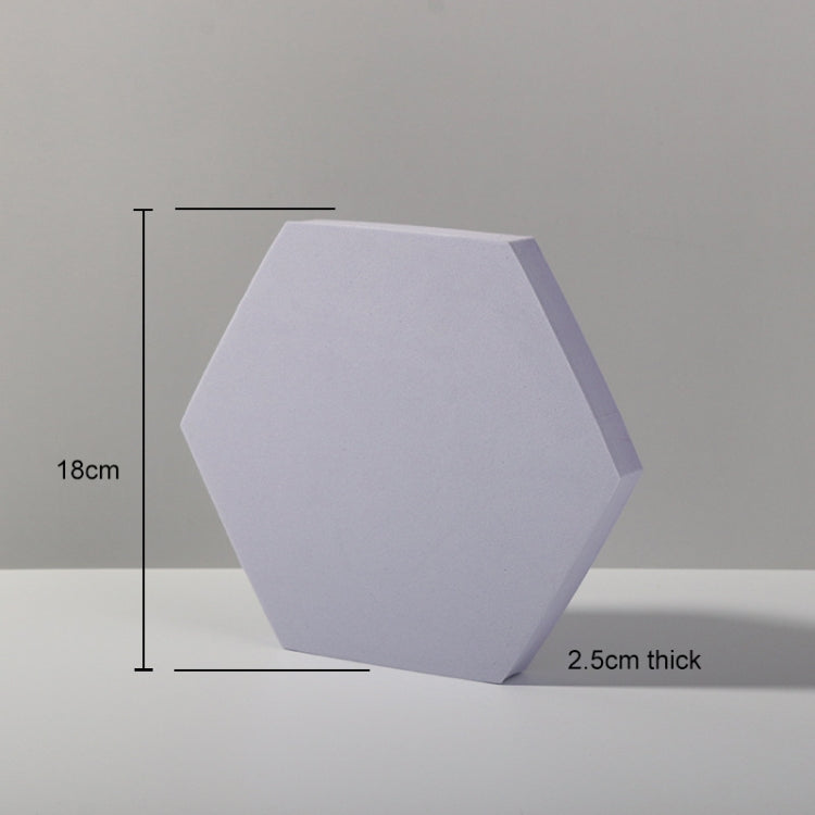 18 x 2cm Hexagon Geometric Cube Solid Color Photography Photo Background Table Shooting Foam Props