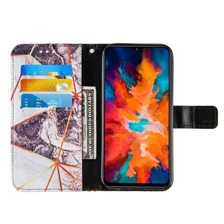 For Motorola Moto G50 Marble Stitching Horizontal Flip PU Leather Case with Holder & Card Slots & Wallet & Lanyard