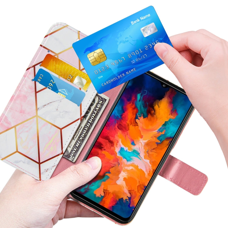 For Motorola Moto G50 Marble Stitching Horizontal Flip PU Leather Case with Holder & Card Slots & Wallet & Lanyard