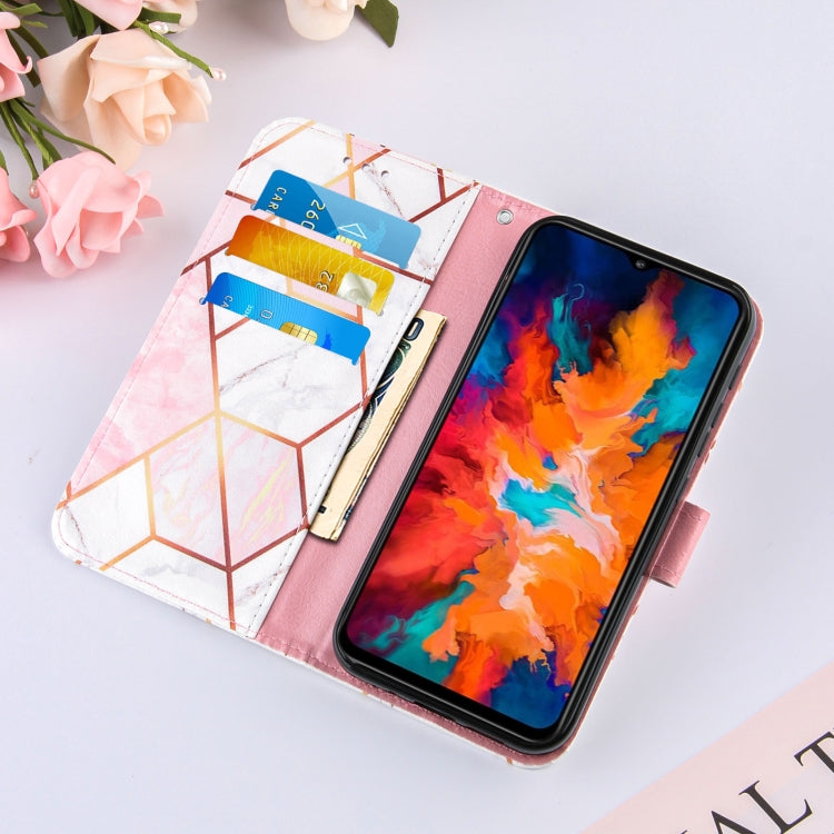 For Motorola Moto G50 Marble Stitching Horizontal Flip PU Leather Case with Holder & Card Slots & Wallet & Lanyard