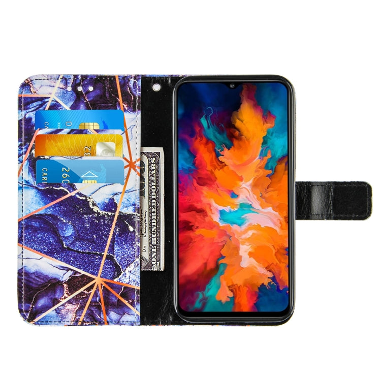 For Motorola Moto G50 Marble Stitching Horizontal Flip PU Leather Case with Holder & Card Slots & Wallet & Lanyard