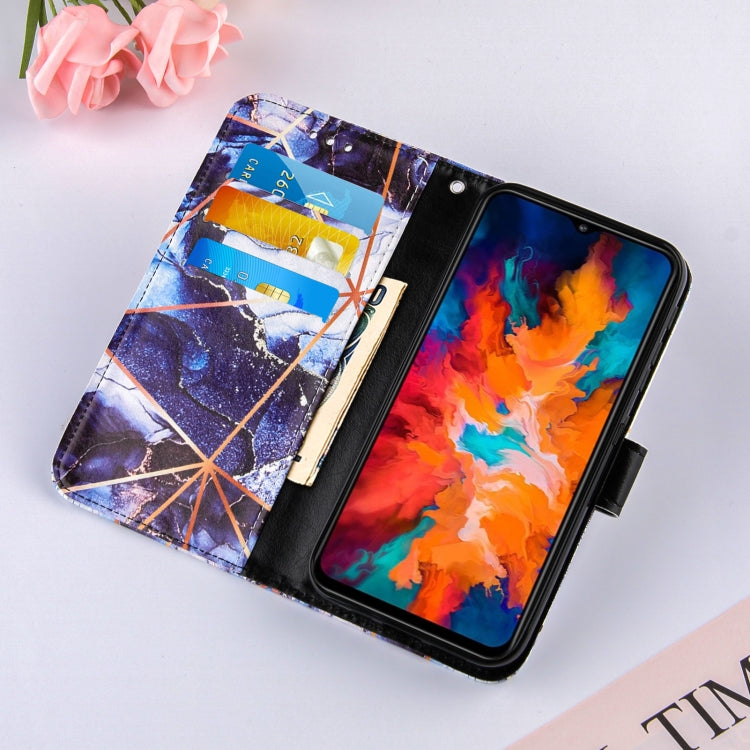 For Motorola Moto G50 Marble Stitching Horizontal Flip PU Leather Case with Holder & Card Slots & Wallet & Lanyard