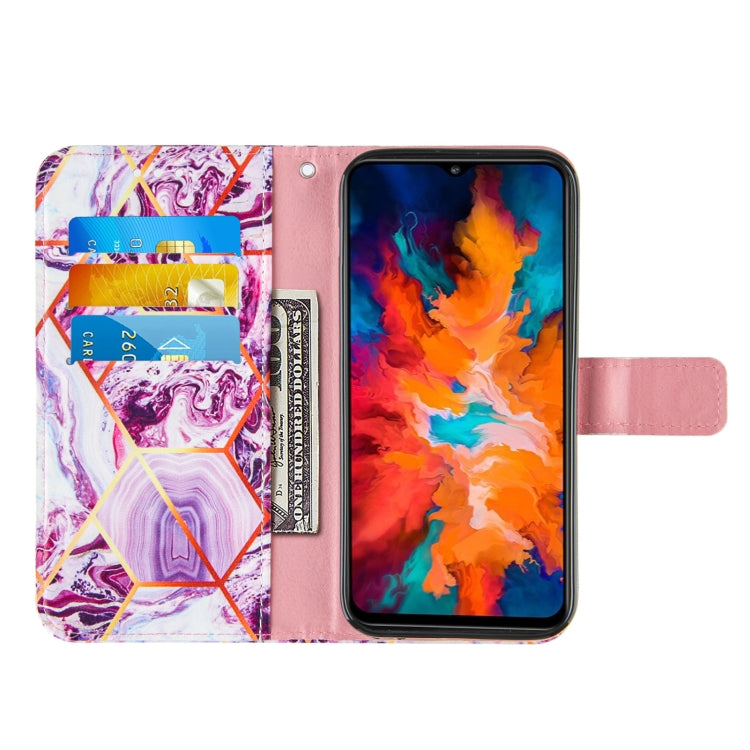 For Motorola Moto G50 Marble Stitching Horizontal Flip PU Leather Case with Holder & Card Slots & Wallet & Lanyard