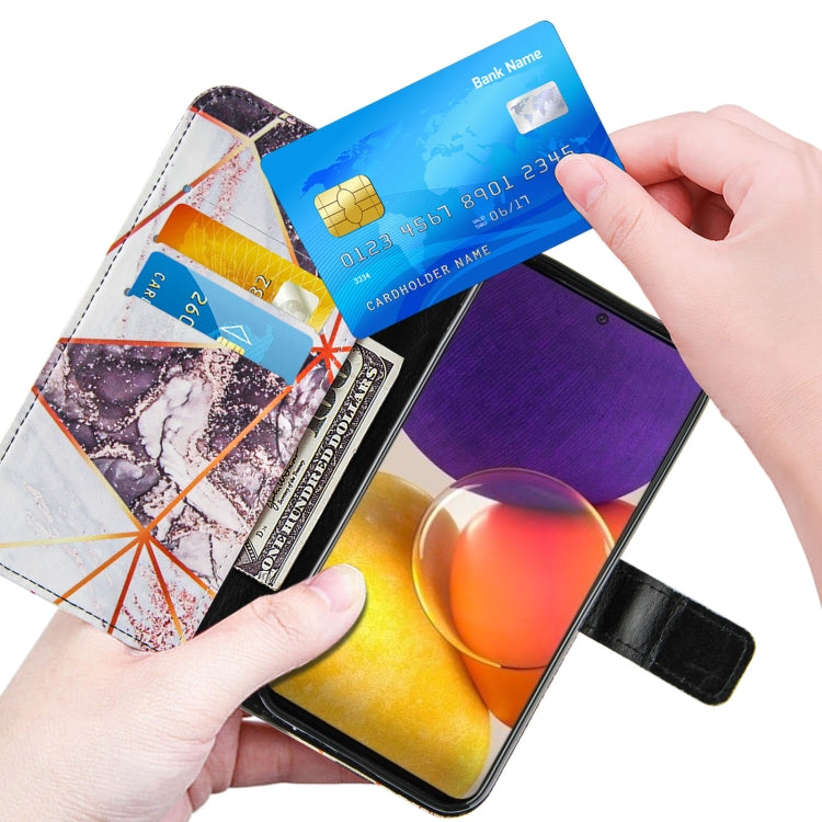 For Samsung Galaxy A82 5G Marble Stitching Horizontal Flip PU Leather Case with Holder & Card Slots & Wallet & Lanyard
