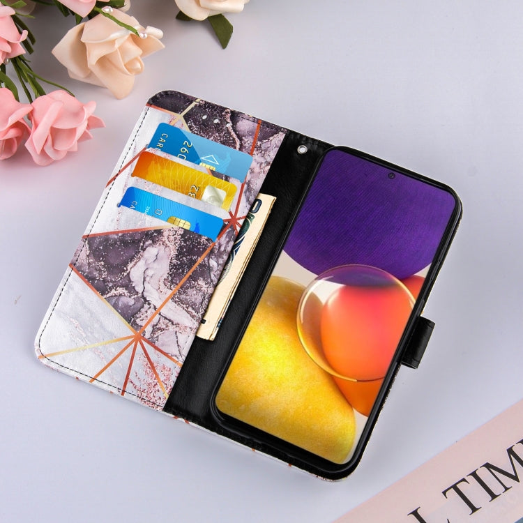 For Samsung Galaxy A82 5G Marble Stitching Horizontal Flip PU Leather Case with Holder & Card Slots & Wallet & Lanyard