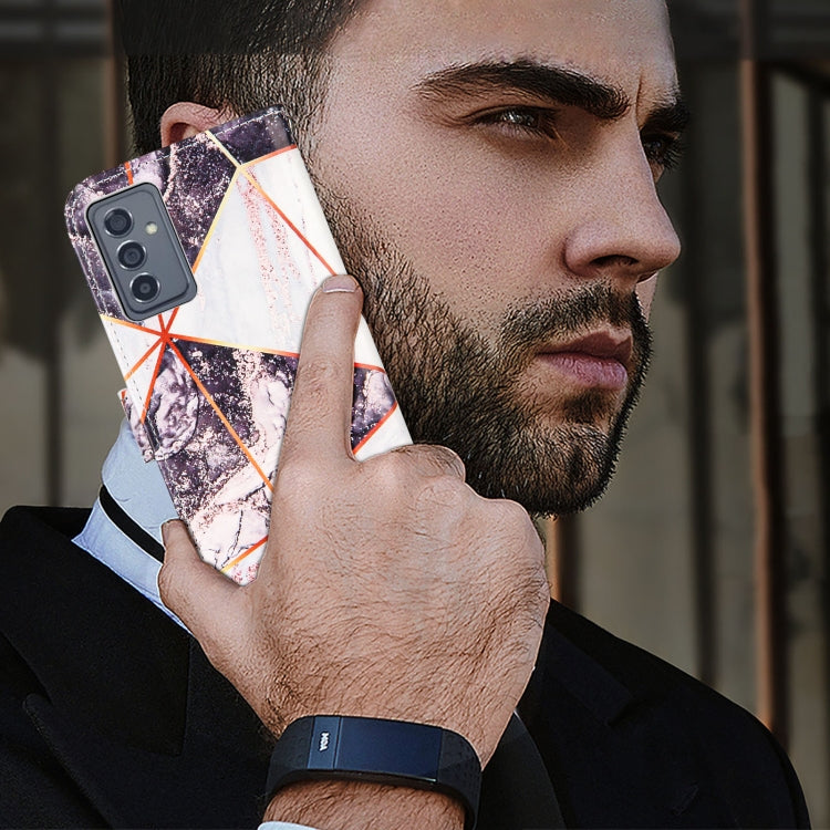 For Samsung Galaxy A82 5G Marble Stitching Horizontal Flip PU Leather Case with Holder & Card Slots & Wallet & Lanyard