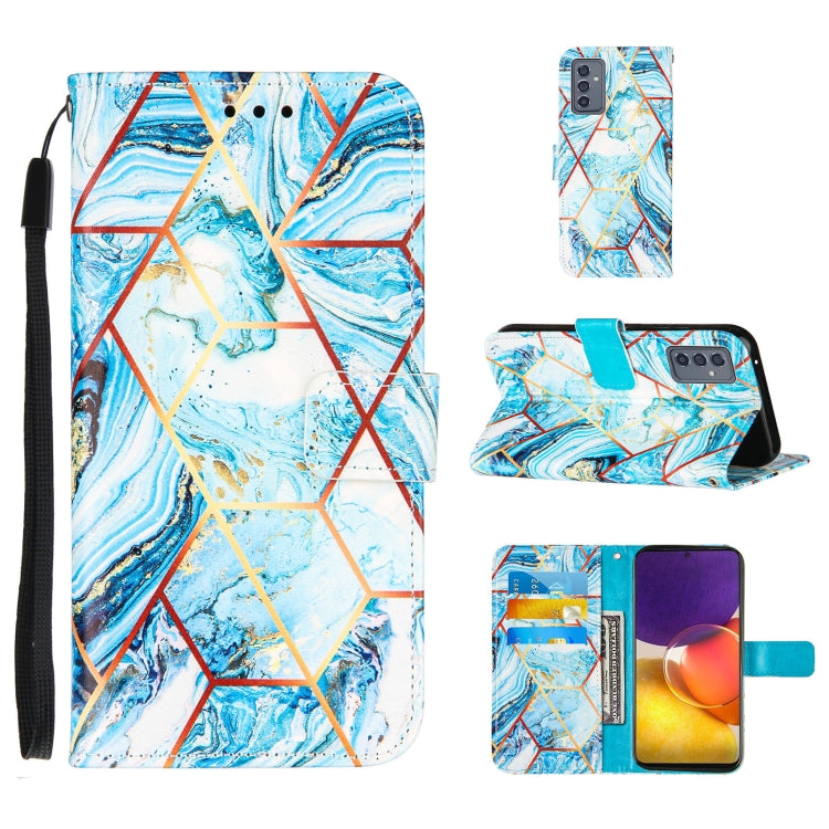For Samsung Galaxy A82 5G Marble Stitching Horizontal Flip PU Leather Case with Holder & Card Slots & Wallet & Lanyard