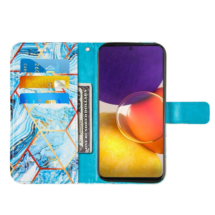 For Samsung Galaxy A82 5G Marble Stitching Horizontal Flip PU Leather Case with Holder & Card Slots & Wallet & Lanyard