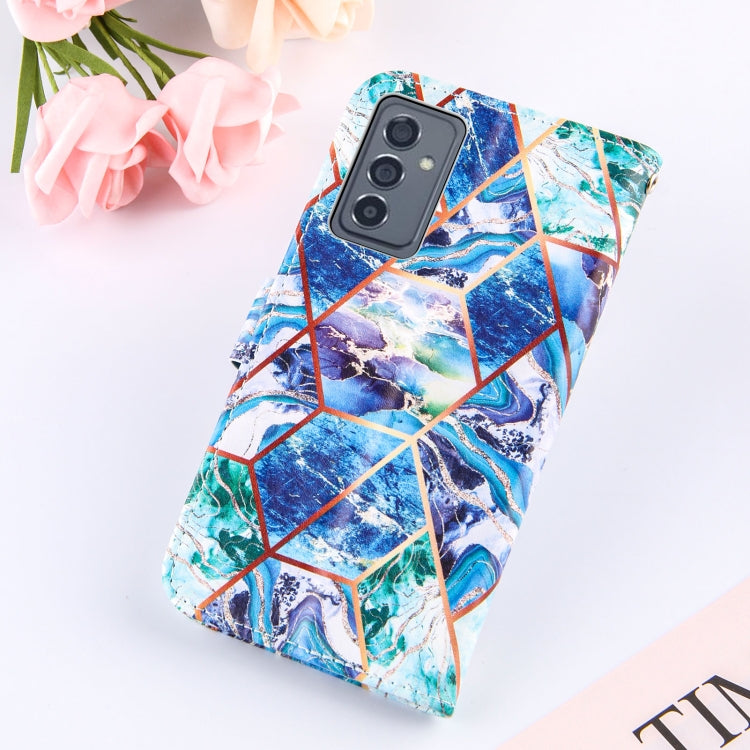 For Samsung Galaxy A82 5G Marble Stitching Horizontal Flip PU Leather Case with Holder & Card Slots & Wallet & Lanyard