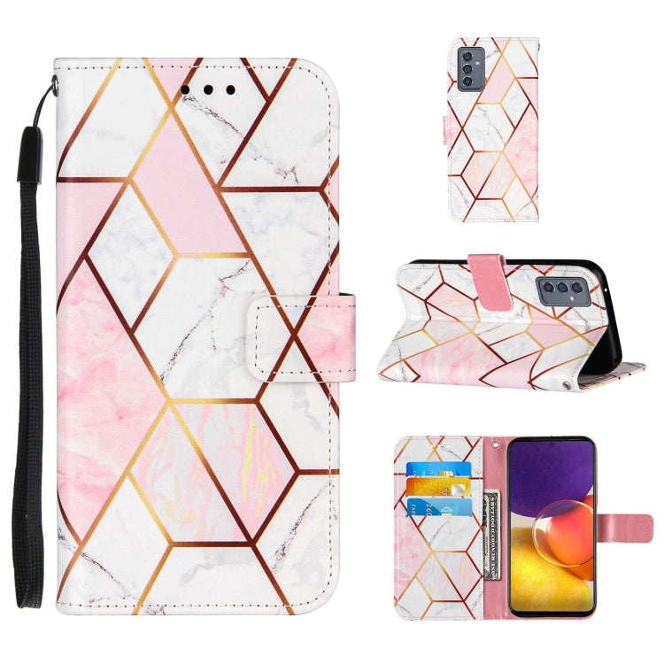 For Samsung Galaxy A82 5G Marble Stitching Horizontal Flip PU Leather Case with Holder & Card Slots & Wallet & Lanyard