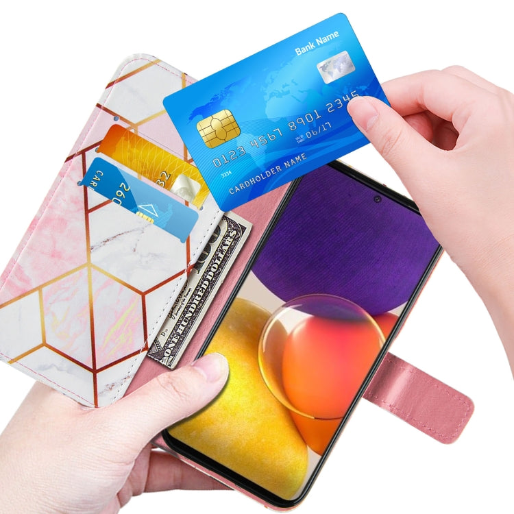 For Samsung Galaxy A82 5G Marble Stitching Horizontal Flip PU Leather Case with Holder & Card Slots & Wallet & Lanyard