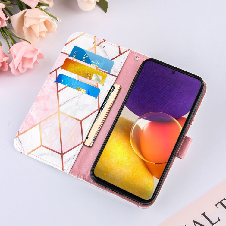For Samsung Galaxy A82 5G Marble Stitching Horizontal Flip PU Leather Case with Holder & Card Slots & Wallet & Lanyard
