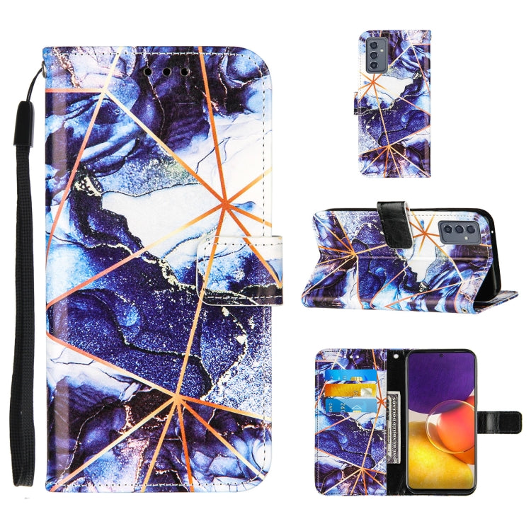 For Samsung Galaxy A82 5G Marble Stitching Horizontal Flip PU Leather Case with Holder & Card Slots & Wallet & Lanyard