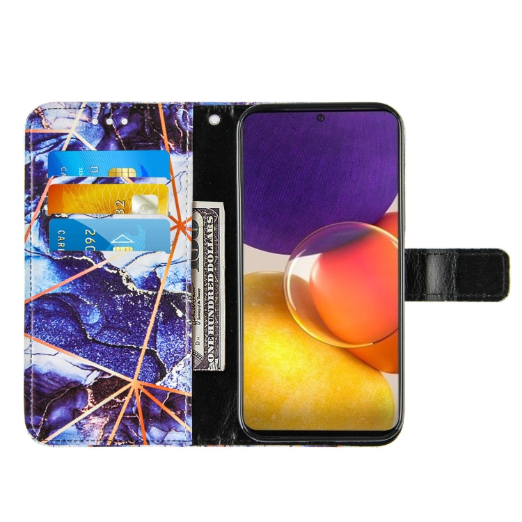 For Samsung Galaxy A82 5G Marble Stitching Horizontal Flip PU Leather Case with Holder & Card Slots & Wallet & Lanyard