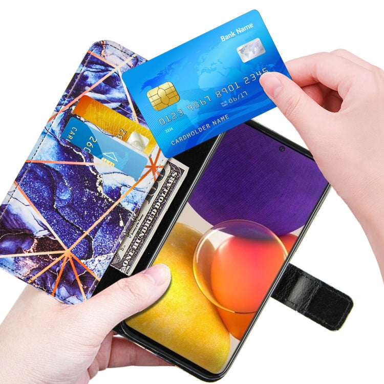 For Samsung Galaxy A82 5G Marble Stitching Horizontal Flip PU Leather Case with Holder & Card Slots & Wallet & Lanyard