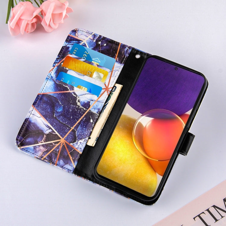 For Samsung Galaxy A82 5G Marble Stitching Horizontal Flip PU Leather Case with Holder & Card Slots & Wallet & Lanyard