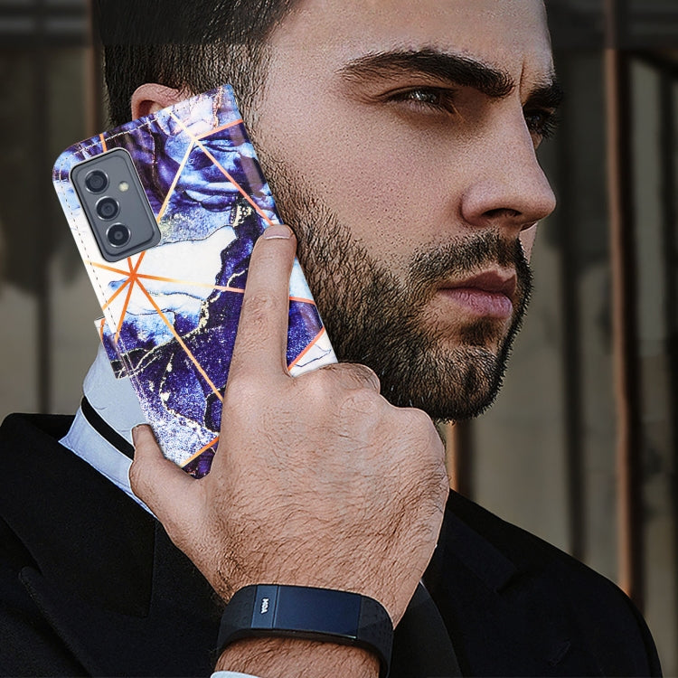 For Samsung Galaxy A82 5G Marble Stitching Horizontal Flip PU Leather Case with Holder & Card Slots & Wallet & Lanyard