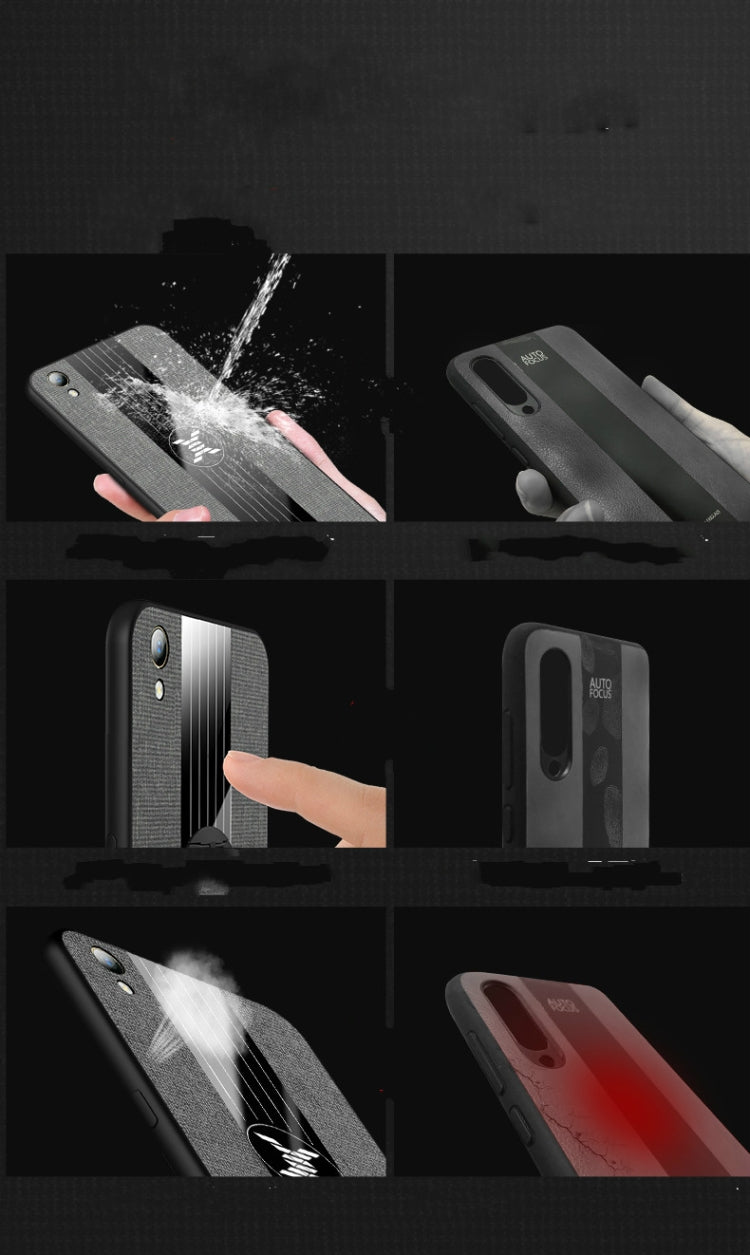 For OPPO R9 XINLI Stitching Cloth Textue Shockproof TPU Protective Case with Ring Holder