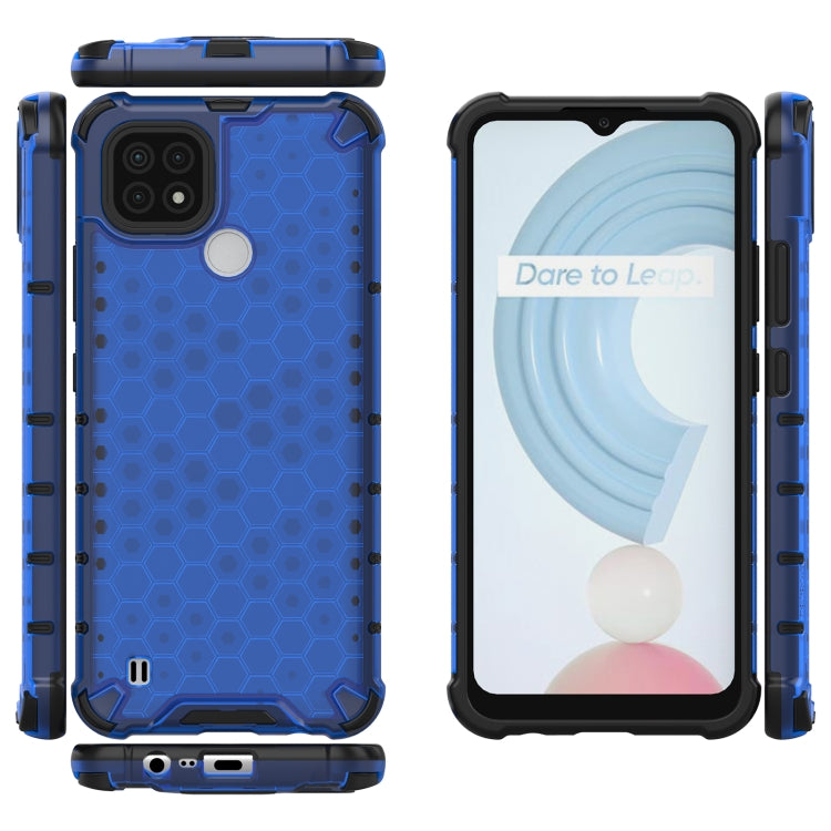 For OPPO Realme C21 Shockproof Honeycomb PC + TPU Case