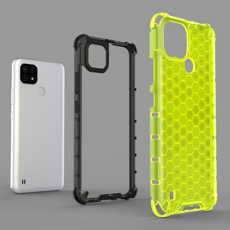For OPPO Realme C21 Shockproof Honeycomb PC + TPU Case