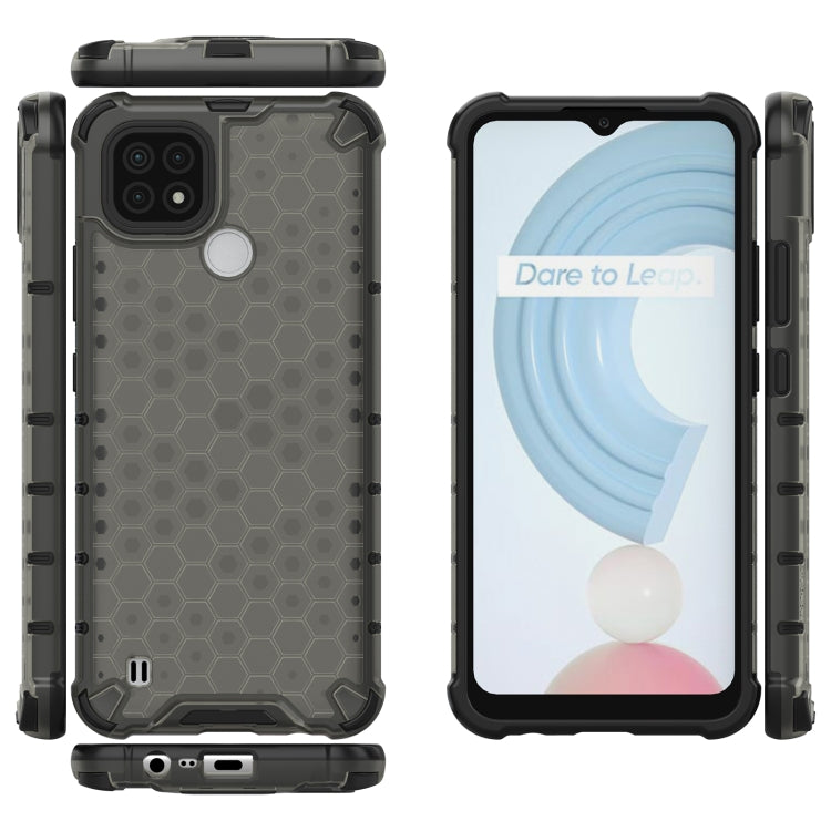 For OPPO Realme C21 Shockproof Honeycomb PC + TPU Case